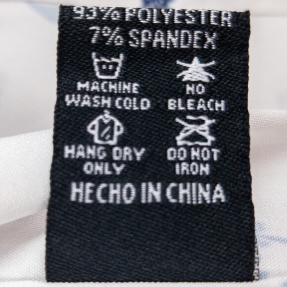 Dixxon Short Sleeve Button Up Men's Small White Blue Nautical "Sea Life" Logo - Picture 10 of 14